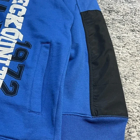 Ecko Unltd Zip Up Hoodie Mens XXL Blue Black Vintage Y2K 2000s Grunge Skater - Picture 4 of 11
